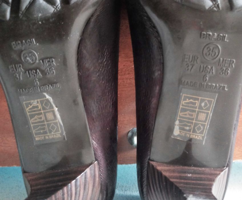 Sapatos 38 Piccadilly Salto Curto Castanho