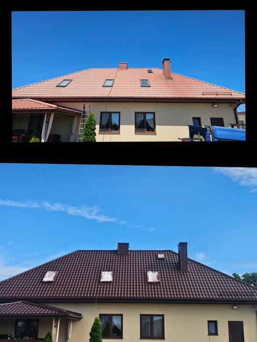 Malowanie dachów natryskowo wolne terminy gwarancja  Piotrków Bełchatów Tomaszów Radomsko