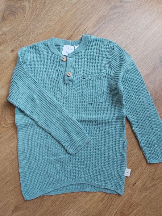 Sweterek w waflowy splot Zara r.98