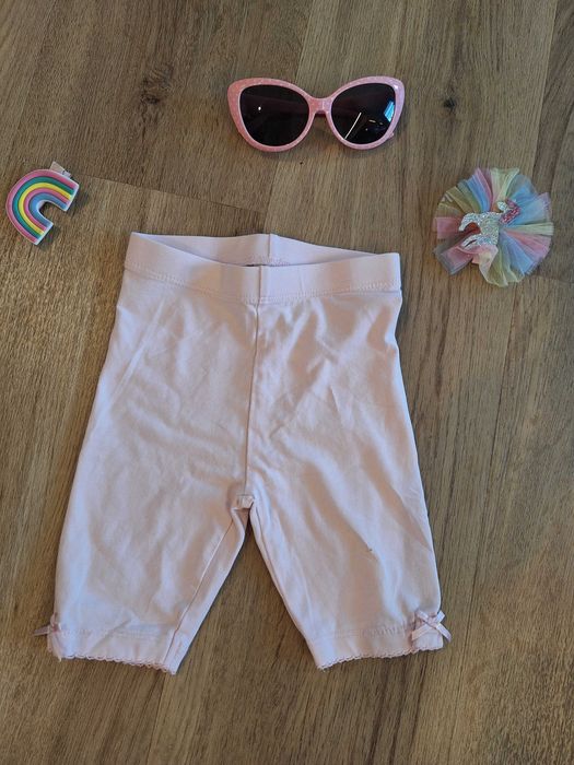 Leginsy spodenki 3/4 pudrowy róż krotkie letnie H&M