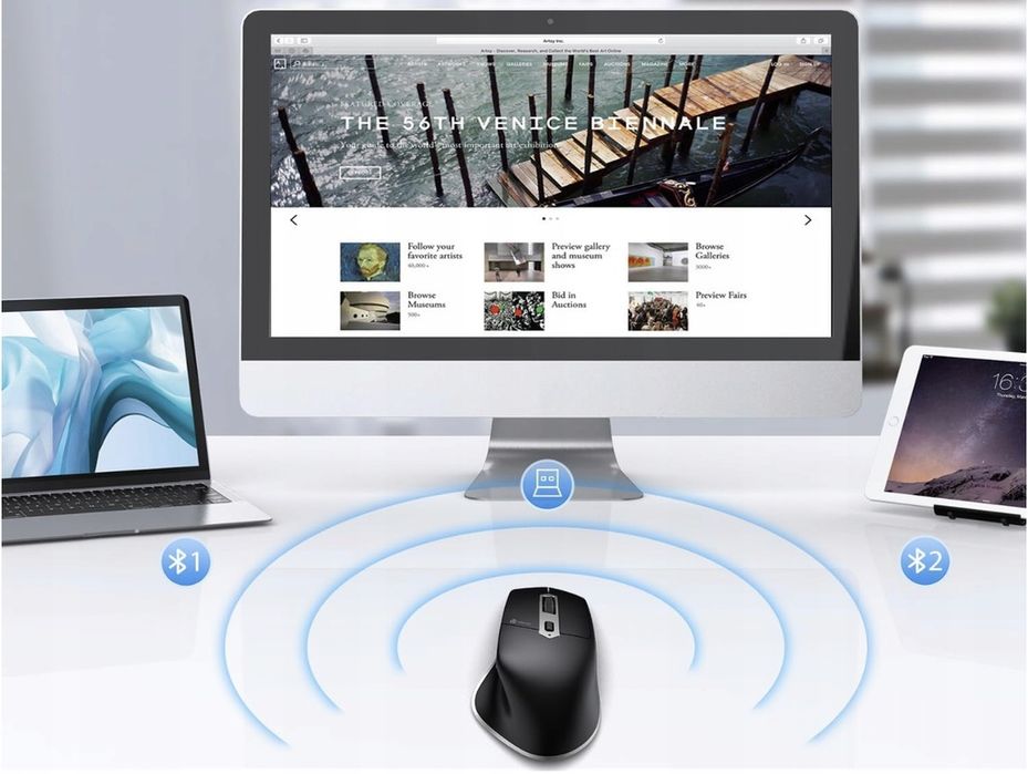 IClever Bezprzewodowa mysz  optyczna Bluetooth Akumulator