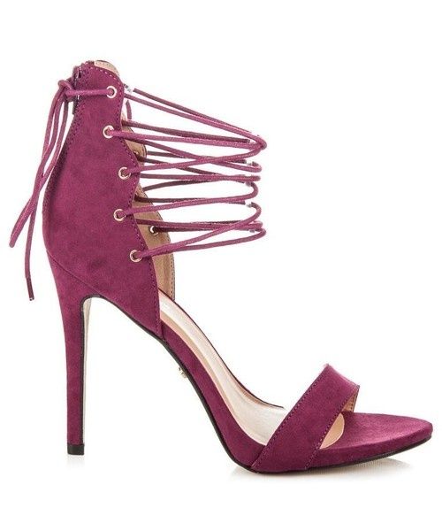 Wiązane buty szpilki sandałki 38