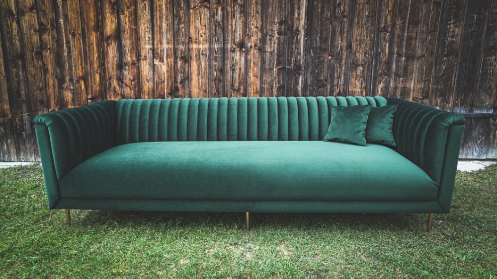 Sofa Kanapa Na Wymiar Chelsea Butelkowa Zieleń Retro PRL Loft