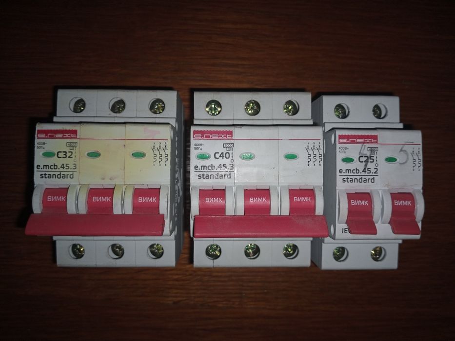Автоматичні вимикачі E.Next Standard, Eltis Ecomat, General electric..