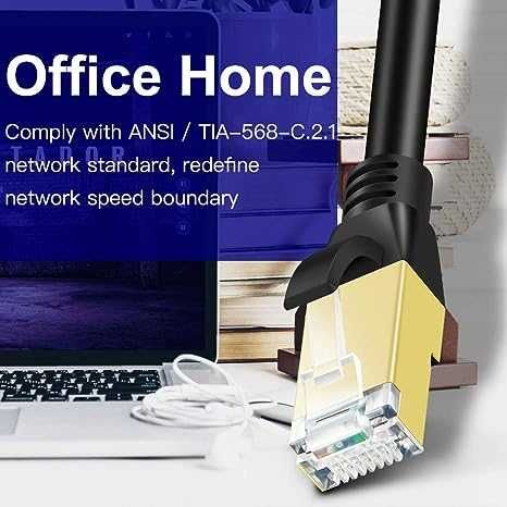 Płaski Kabel Ethernet RJ45 Cat8 40Gbps 3m LAN SHULIANCABLE