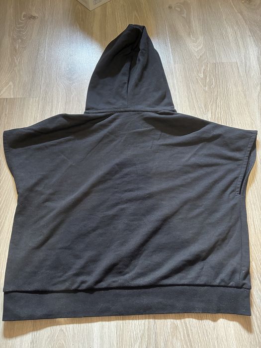 Czarna bluza z kapturem Puma krótki rękaw crop top oversize M