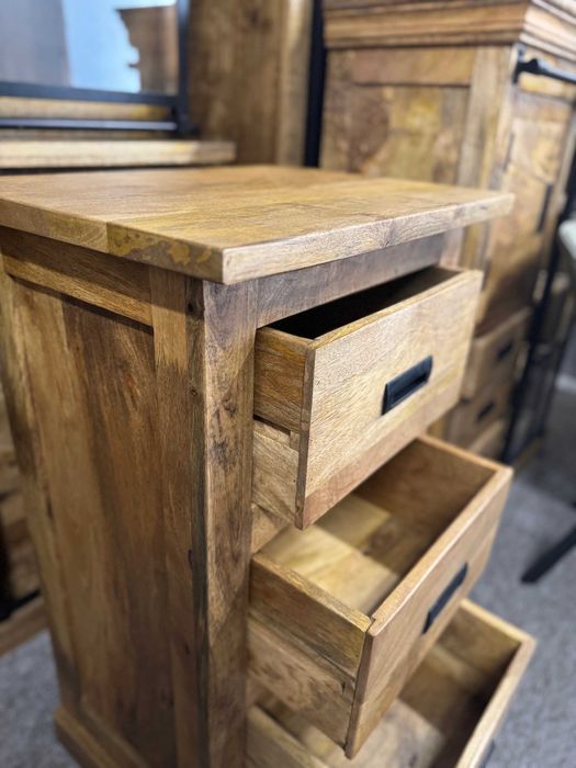 Nowa wyjątkowa szafka nocna, boczna... drzewo mango styl LOFT