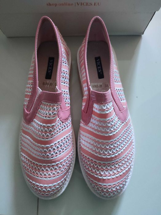 Buty Nowe damskie espadryle  różowe  rozmiar 38