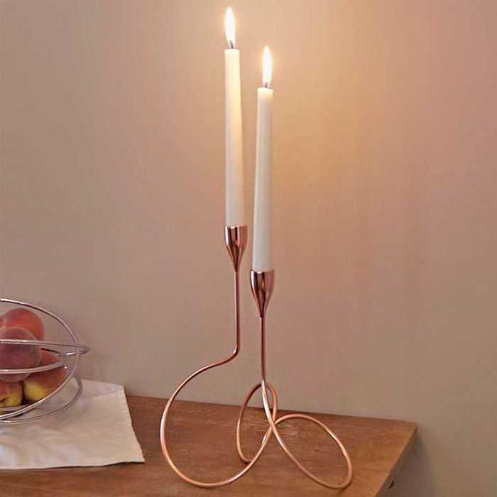 Castiçal Duplo Alto Dourado, LOOP da Black + Blum – Novo