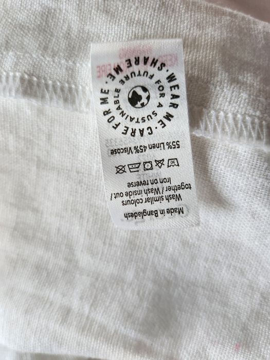 Льняное белое платье сарафан миди George linen blend