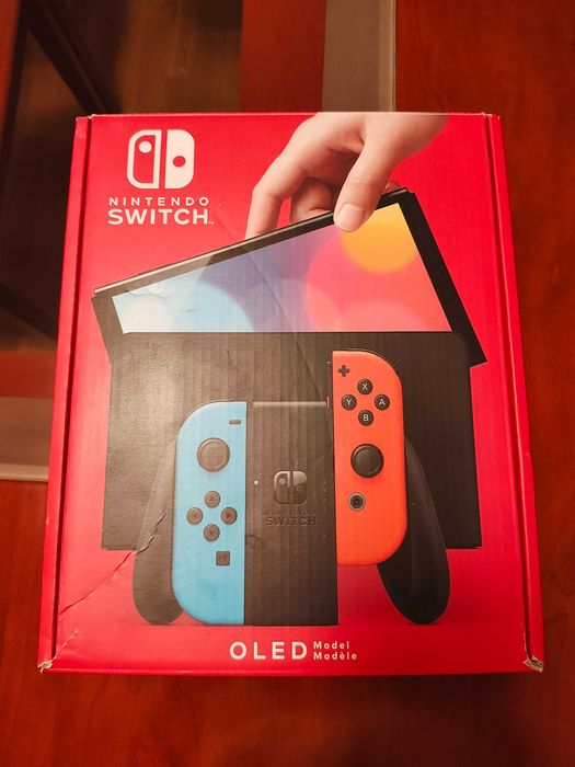 Nintendo Switch OLED como nova com caixa + The Legend of Zelda Breath of the Wild