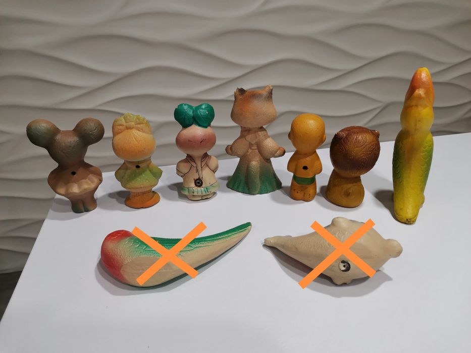 Резиновые игрушки времен СССР