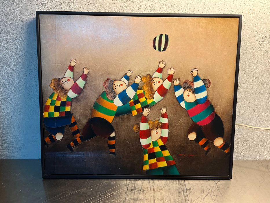 Quadros com Crianças a Jogar com Bola - Coloridos