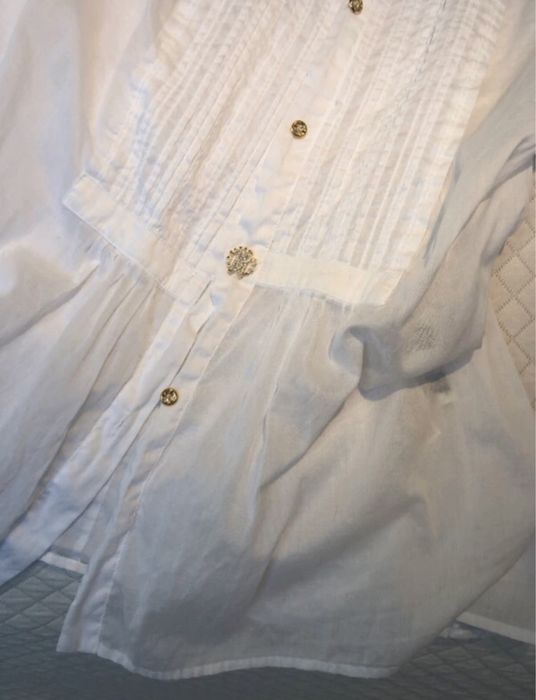 Camisa algodao chiffon ROBERTO CAVALLI semi transparente