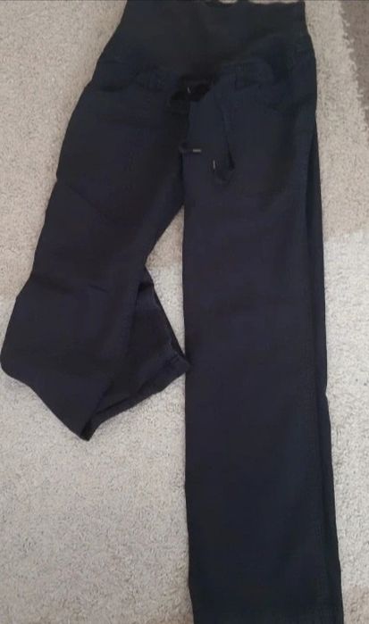 Spodnie lniane ciążowe M