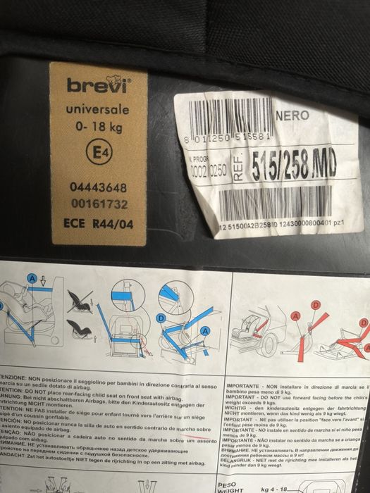 Cadeira auto bebe de 0 a 18kg