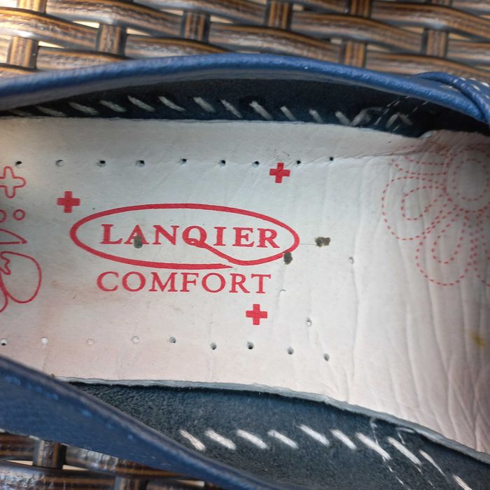 Mokasyny skórzane granatowe LANQIER r.37-38