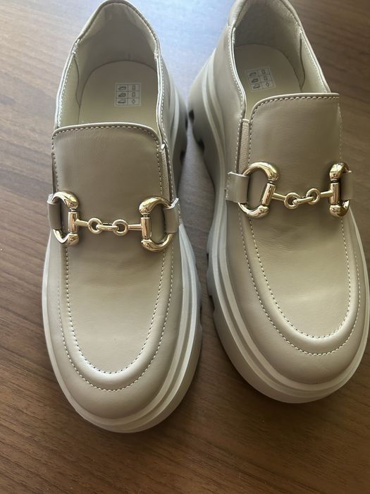 Шкіряні жіночі мокасини нові (40р, 25см)