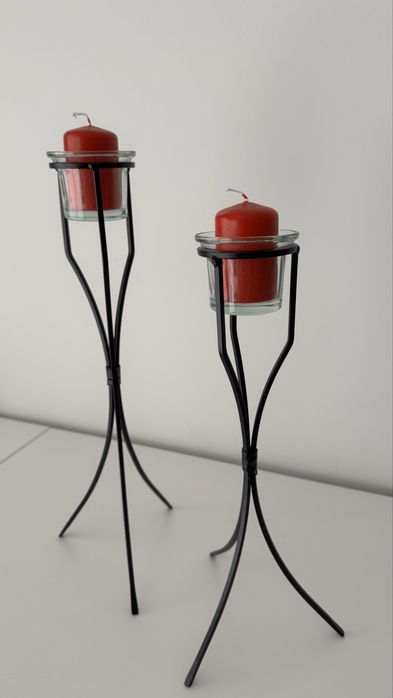 Suporte de ferro para velas