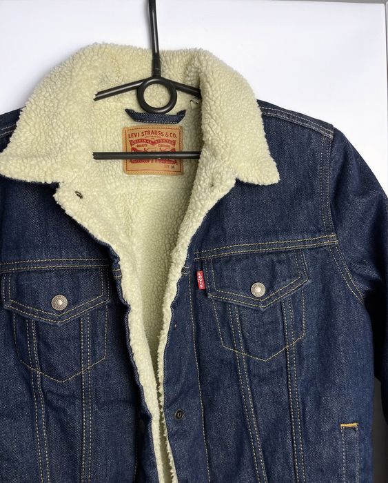 Шерпа levi’s джинсова куртка джинсовка левіс лівайс оригінал з хутром