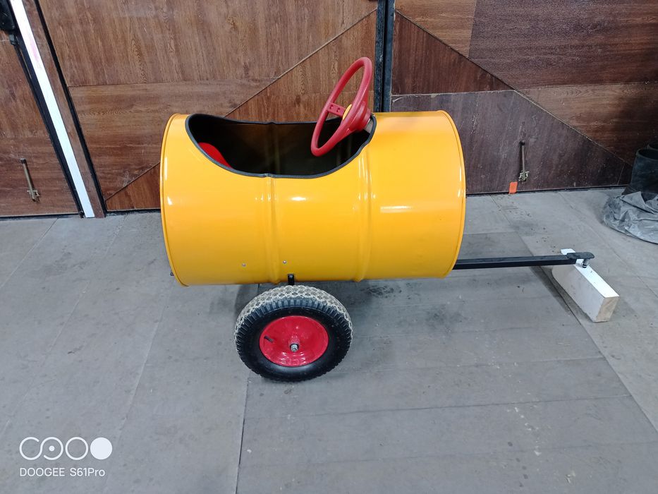 Przyczepka ogrodowa wagonik dla dziecka.Solidna Bezpieczna Super zabaw