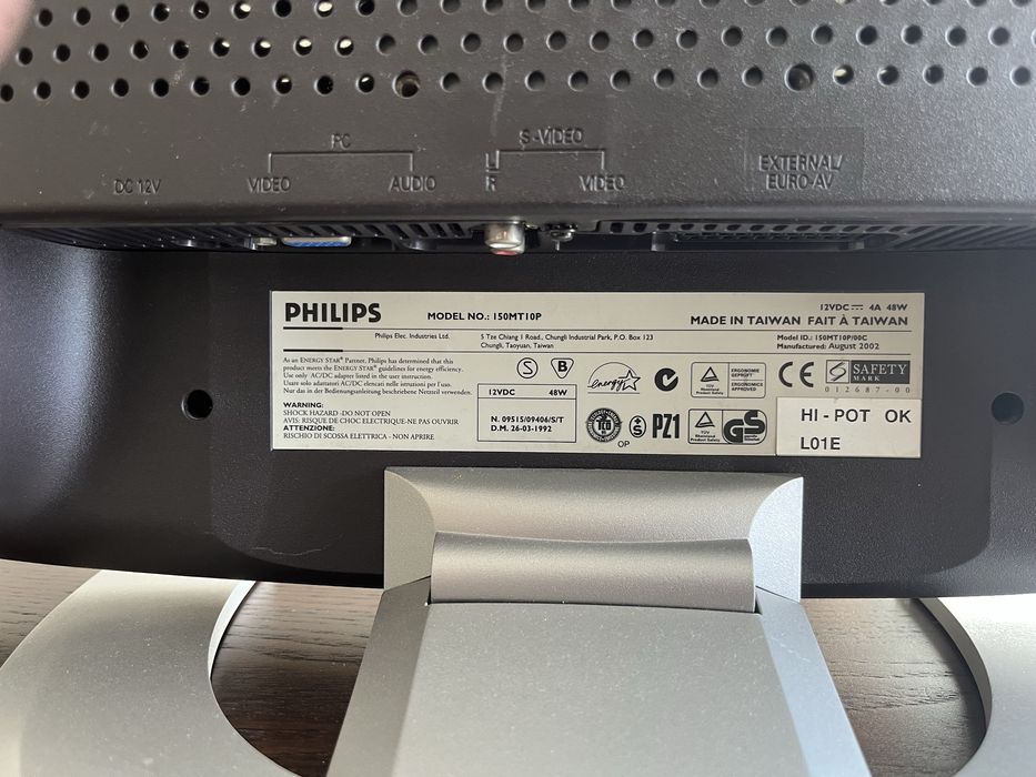 15” LCD Monitor/TV PIP com comando