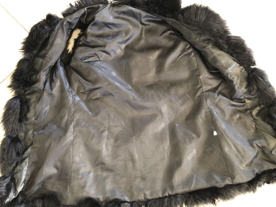 Kamizelka czarna sztuczne futro r. S/M