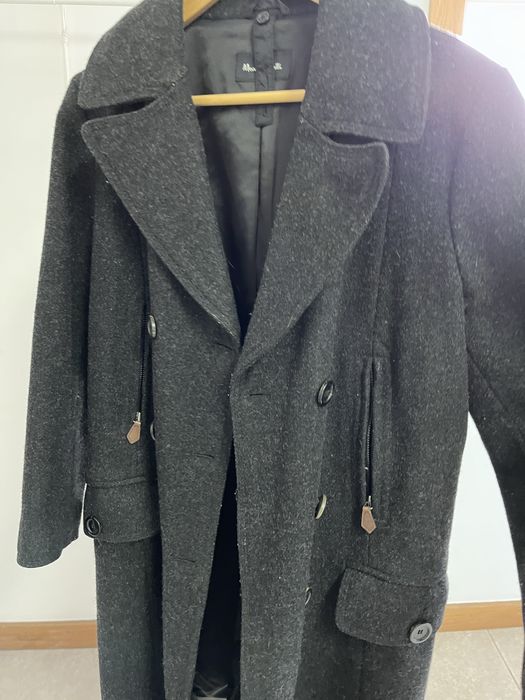 Massimo Dutti Grey Overcoat