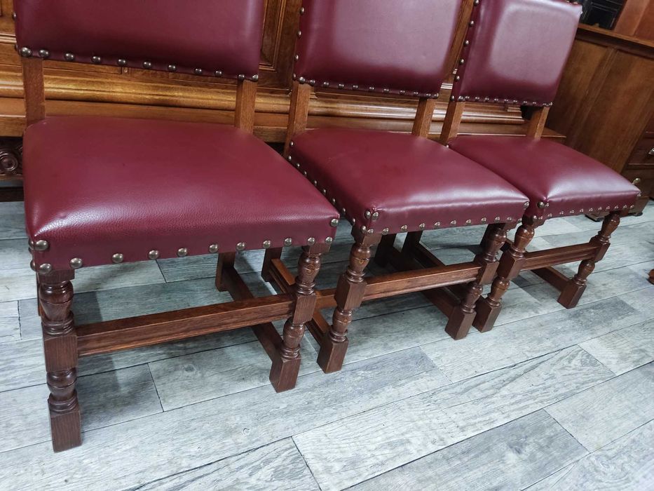 ... 6 Stylowych Tapicerowanych Krzeseł / Flamandzkie ...