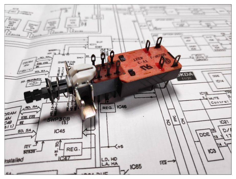Sansui AU-X1 Interruptor ALPS alimentação OnOff NOS