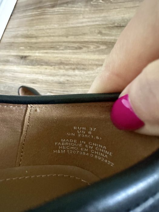 Czarne mokasyny eleganckie h&m