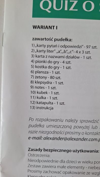Gra Quiz o świecie 388 pytania Alexander