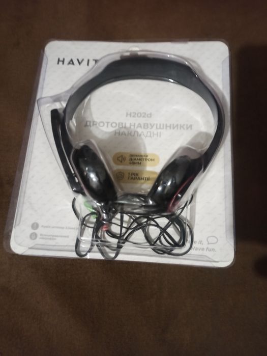 навушники havit,проводні комп'ютерні.