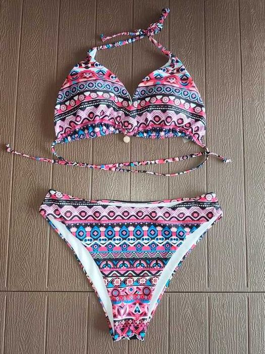 829. Nowy kolorowy strój kąpielowy dwuczęściowy bikini rozmiar M