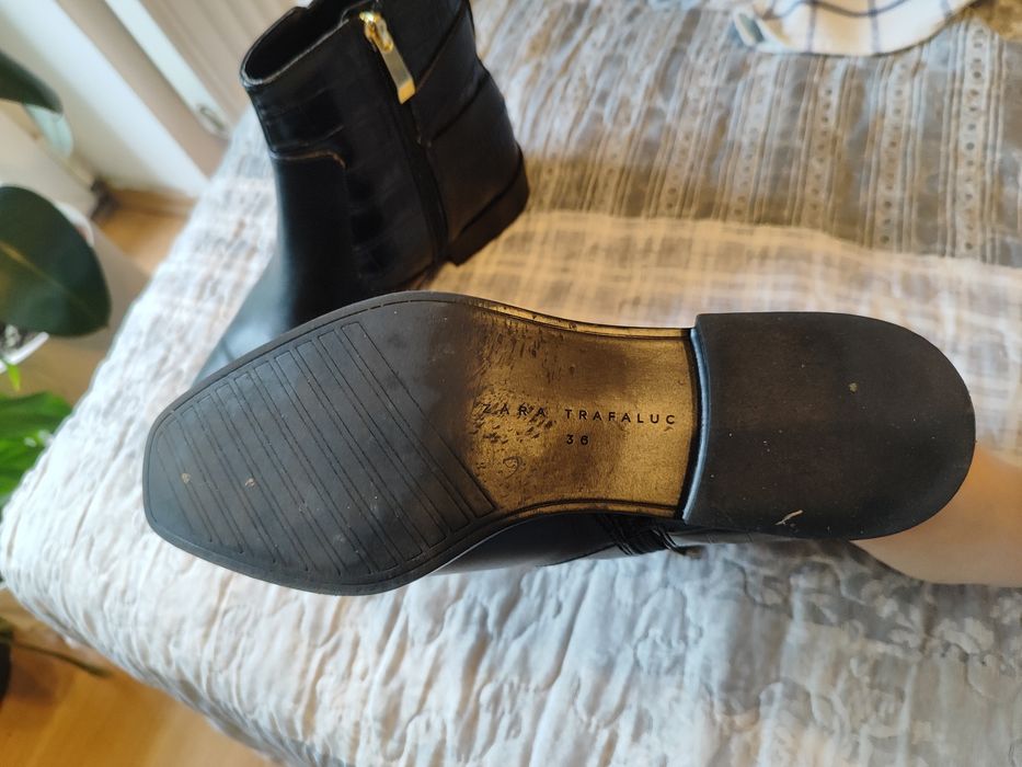 Botki czarne Zara Trafaluc 36