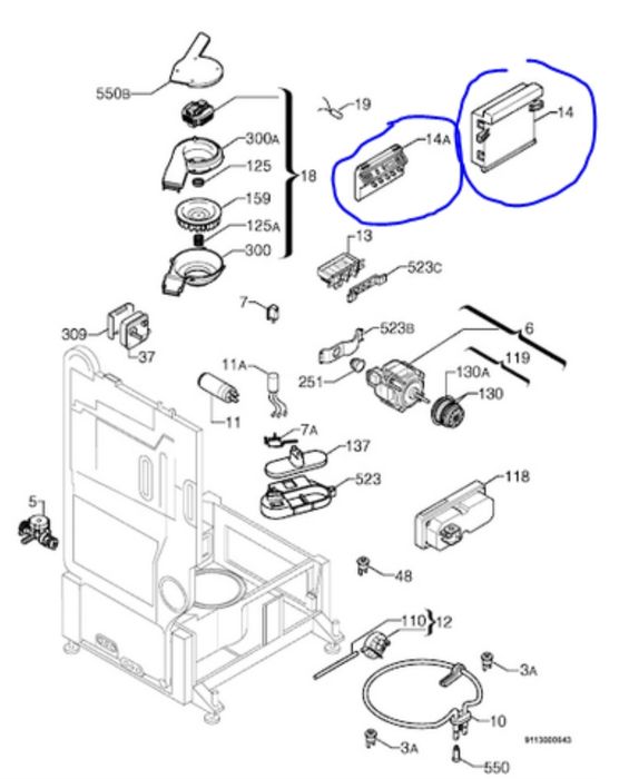 MÓDULO Máquina Lavar Louça Zanussi ZDS699EX