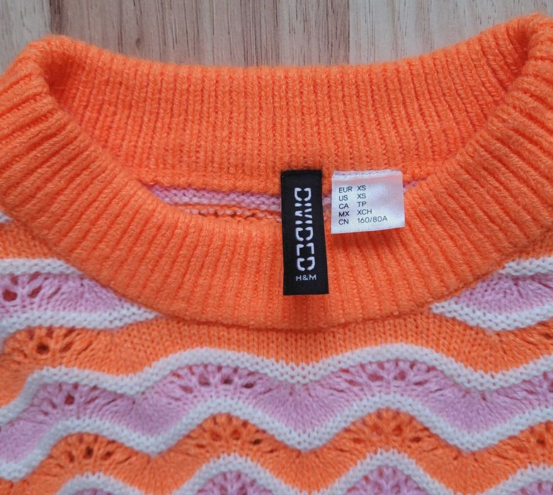Sweterek rozm.XS X&M + spodnie dżinsowe rozm.34 H&M
