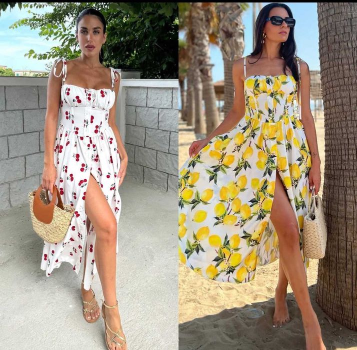 Sukienka wzory,na guziki.midi