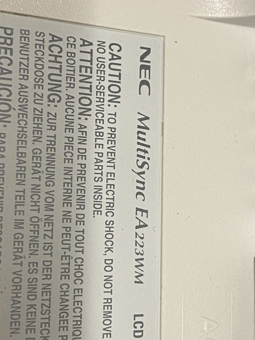 Монітор NEC MultiSync EA223WM 22" 1680×1050