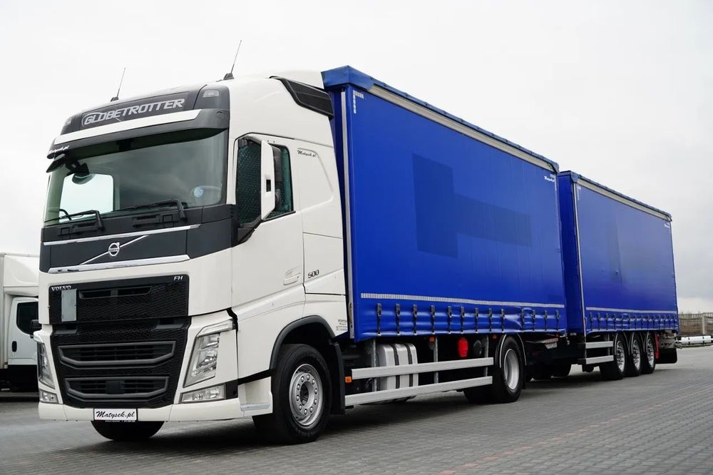 Volvo FH 500 / TANDEM PRZEJAZDOWY 120 M3 / WINDA / KLIMATYZACJA POSTOJOWA / + FRUEHAUF / OŚ PODNOSZONA / SAF / MOCNA PODŁOGA