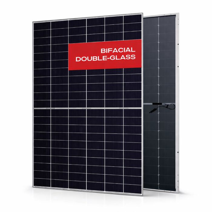 Painel fotovoltaico AESolar 730W Tipo N TOPCon Bifacial Vidro-Vidro