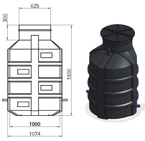 Studnia wodomierzowa zbiornik
