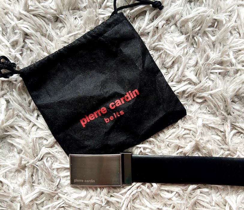 Pasek męski skórzany Pierre Cardin czarny
