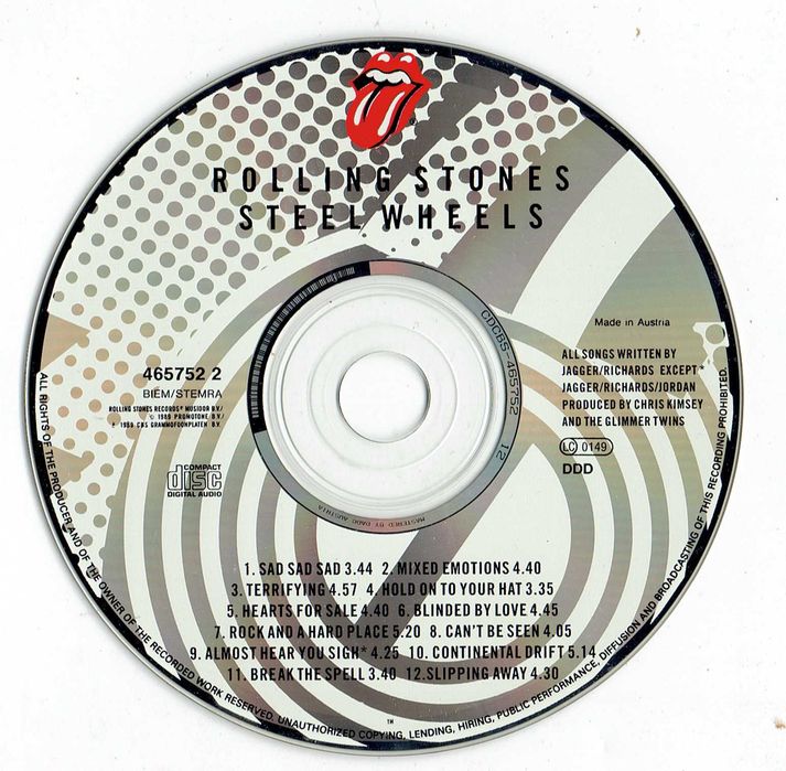 CD Rolling Stones - Steel Wheels 1989