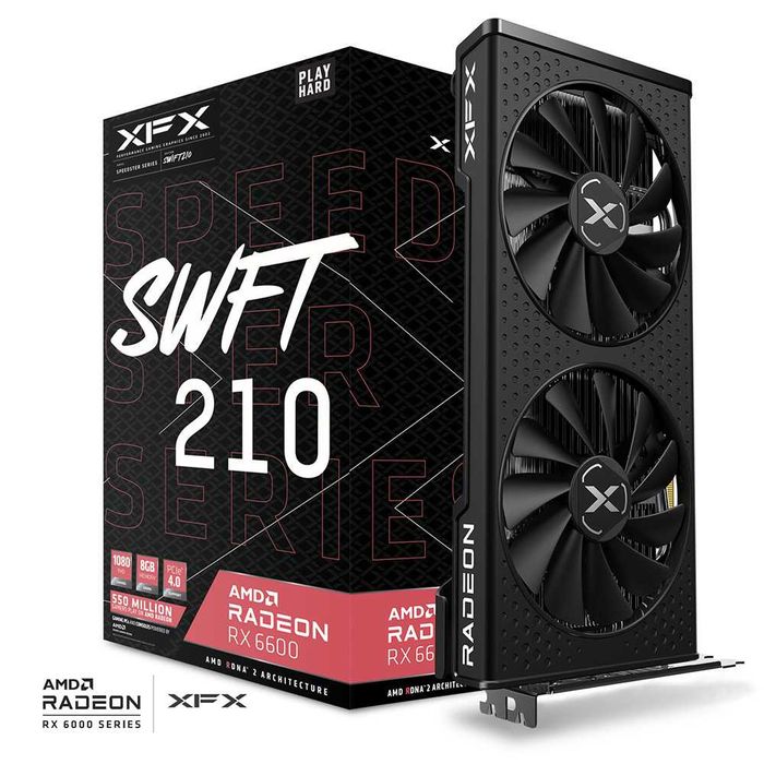 Gráfica XFX Radeon RX 6600 SWFT 210 Core Gaming 8GB GDDR6/ 3 An. Gar.