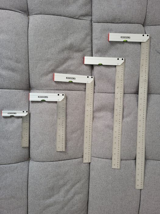 Metal Ruler Set with Level (Parkeside)64741011072513124