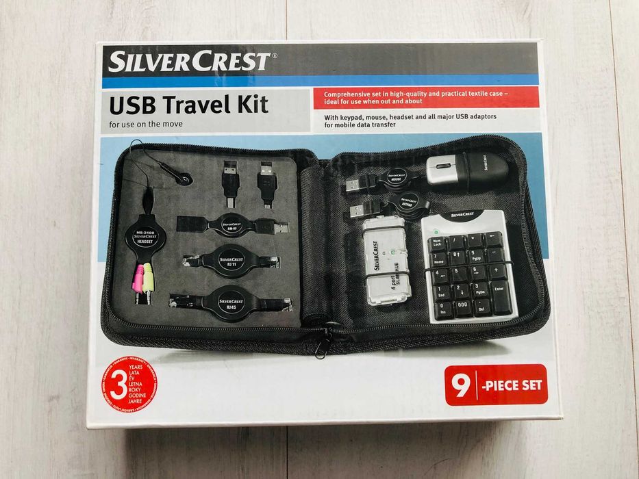 NOWY Silvercrest travel kit zestaw akcesoriów do laptopa
