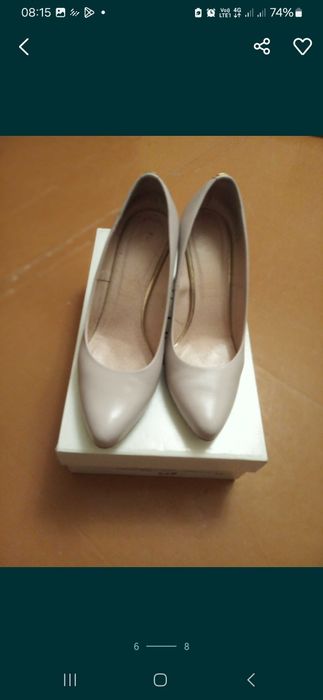 Туфлі 37розмір, шкіряні, відтінок пудра,    б/у