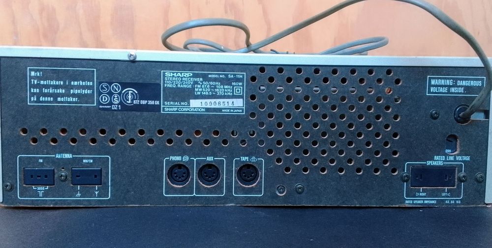 SHARP stereo tuner SA-11