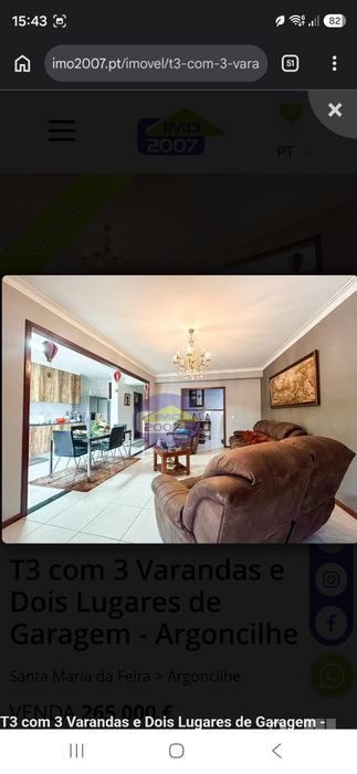 Apartamento t3 picoto